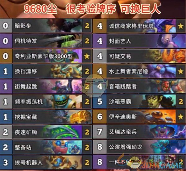 炉石传说标准国服登顶拨号贼卡组介绍